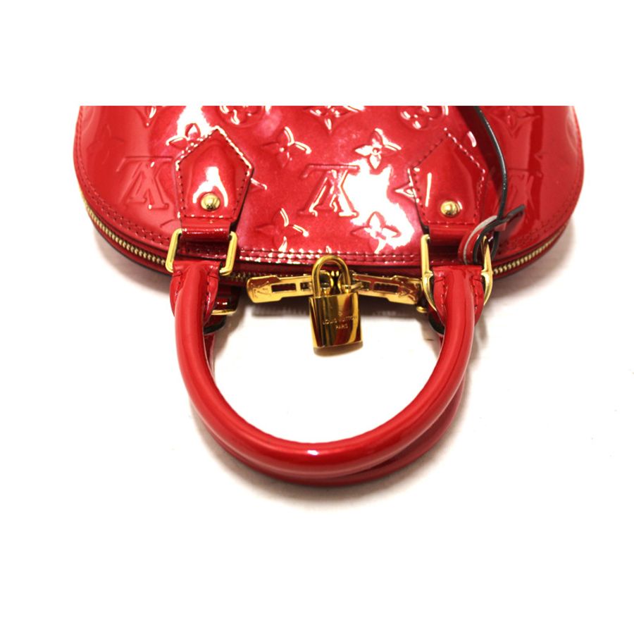 Louis Vuitton Red Vernis Leather Alma BB Hand/Crossbody Bag-11