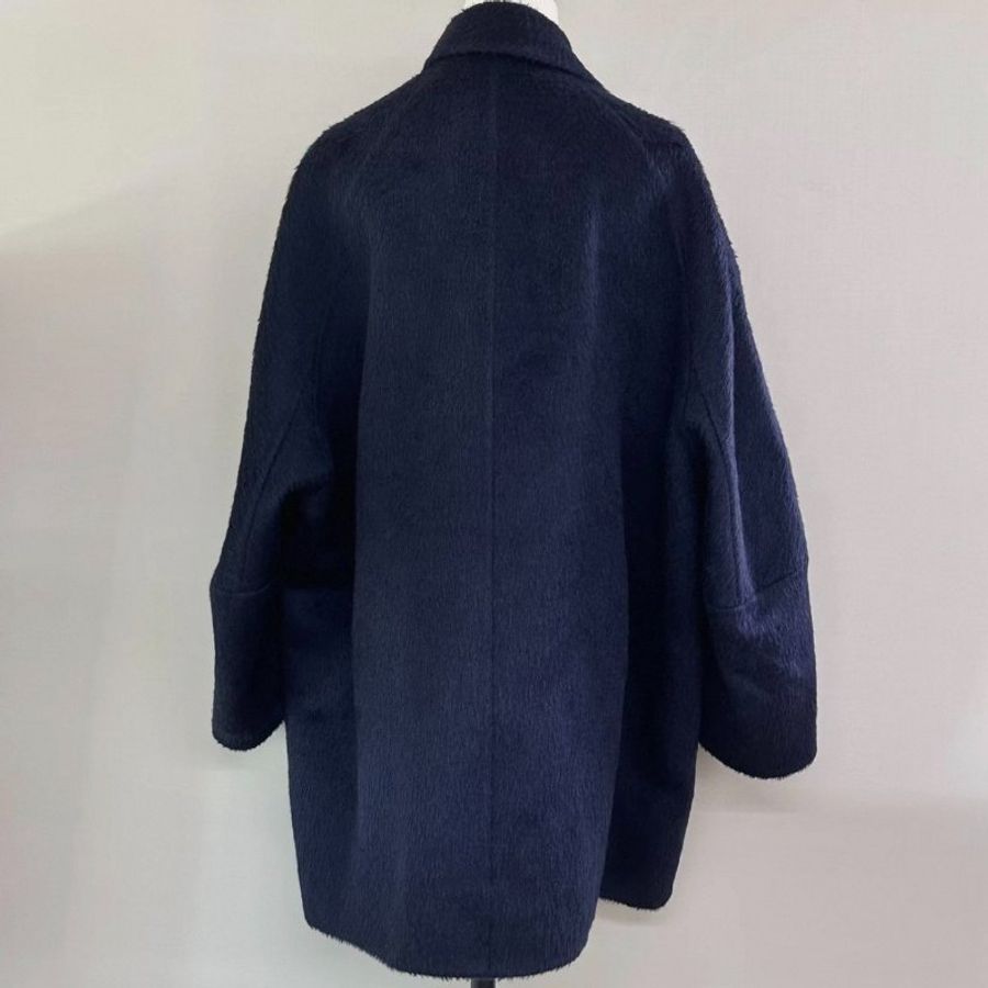 Max Mara Sequoia系列駱駝絨海馬毛純色翻領大衣 肩寬60 胸圍130 衣長90 99新-3