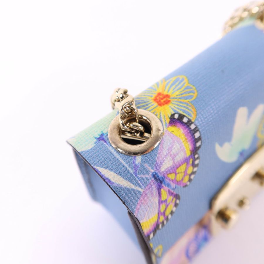Furla 牛皮皮革Metropolis Mini Cosmetic Case金扣手挽袋-9