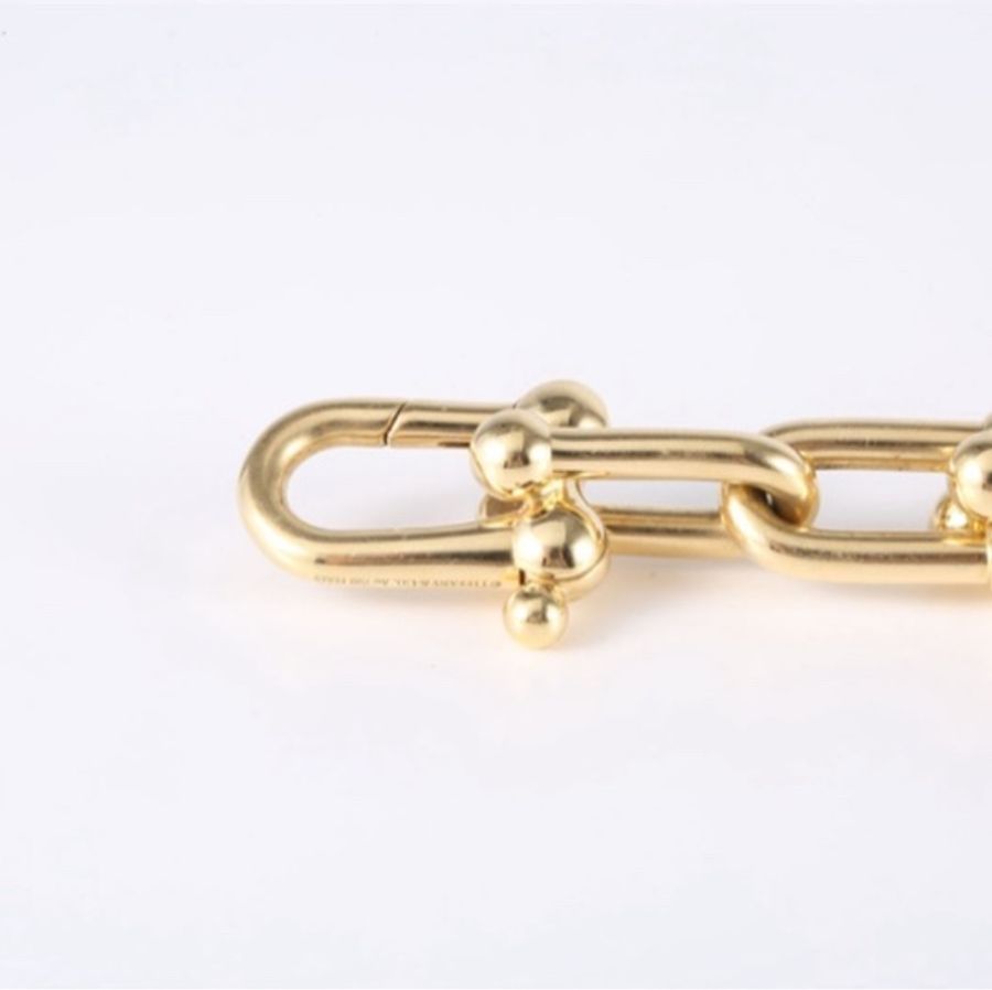 TIFFANY&CO(蒂芙尼) 18K黃金 黃金 Tiffany HardWear系列大號鏈環手鏈 18K-8
