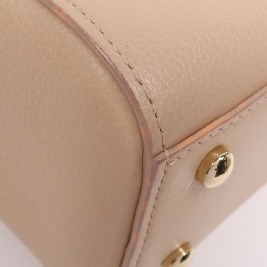 CHANEL 牛皮皮革2 Way Shoulder Bag金扣手挽肩背兩用袋-5