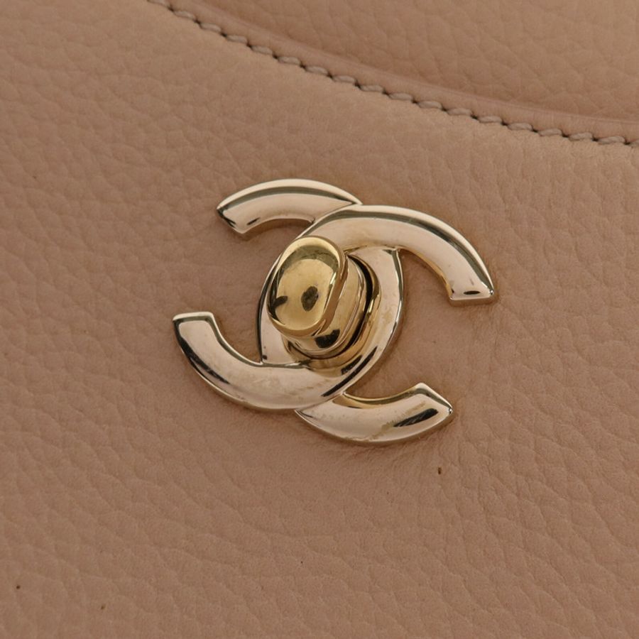 CHANEL 牛皮皮革2 Way Shoulder Bag金扣手挽肩背兩用袋-9