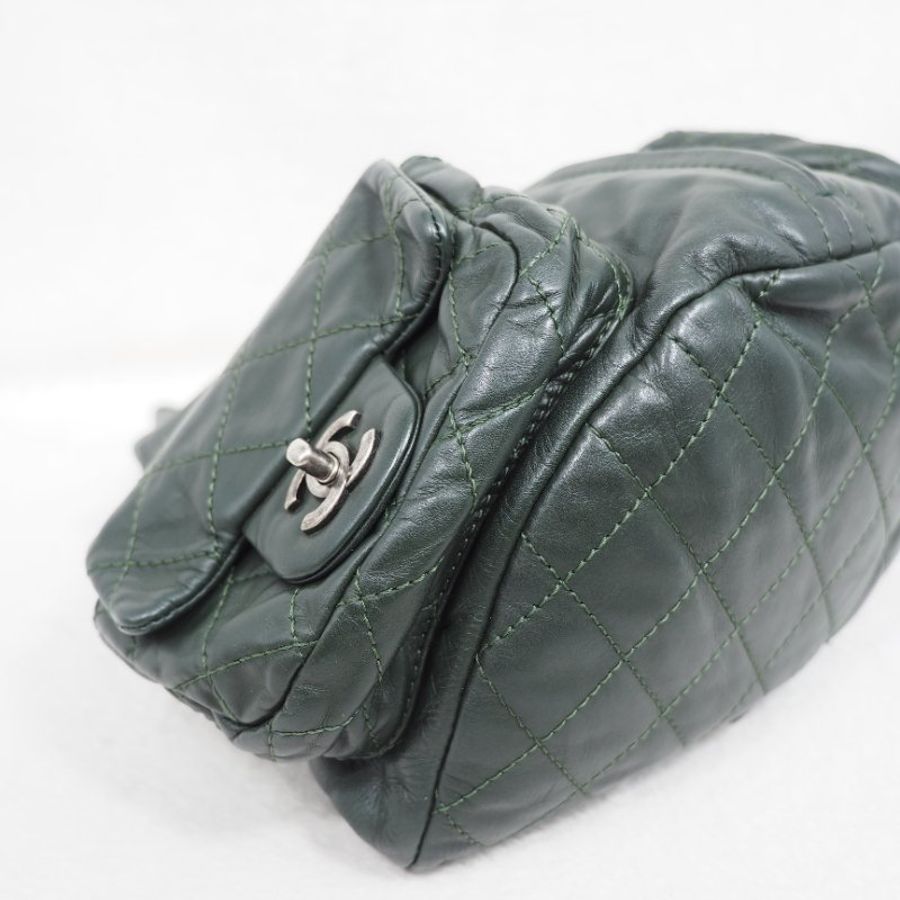 CHANEL 軍綠色兩用背囊-16
