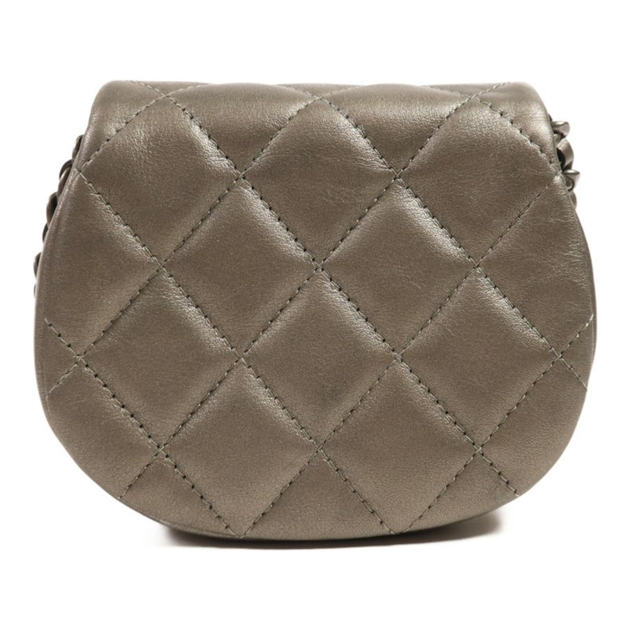 CHANEL 牛皮皮革Chain Shoulder銀扣鏈帶肩背袋-1