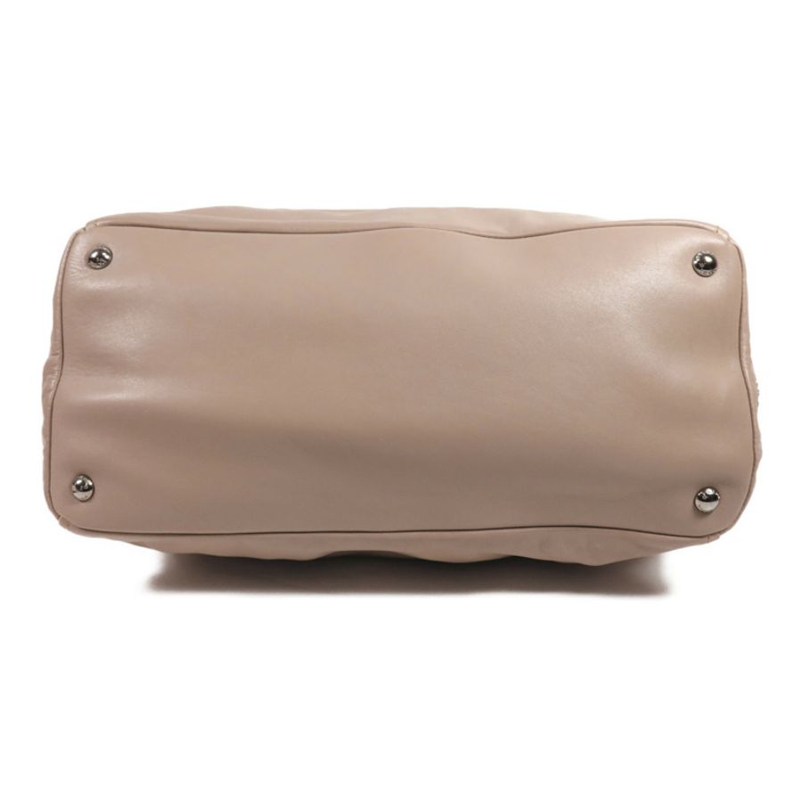 PRADA 牛皮皮革2 Way Shoulder銀扣手挽肩背兩用袋-3