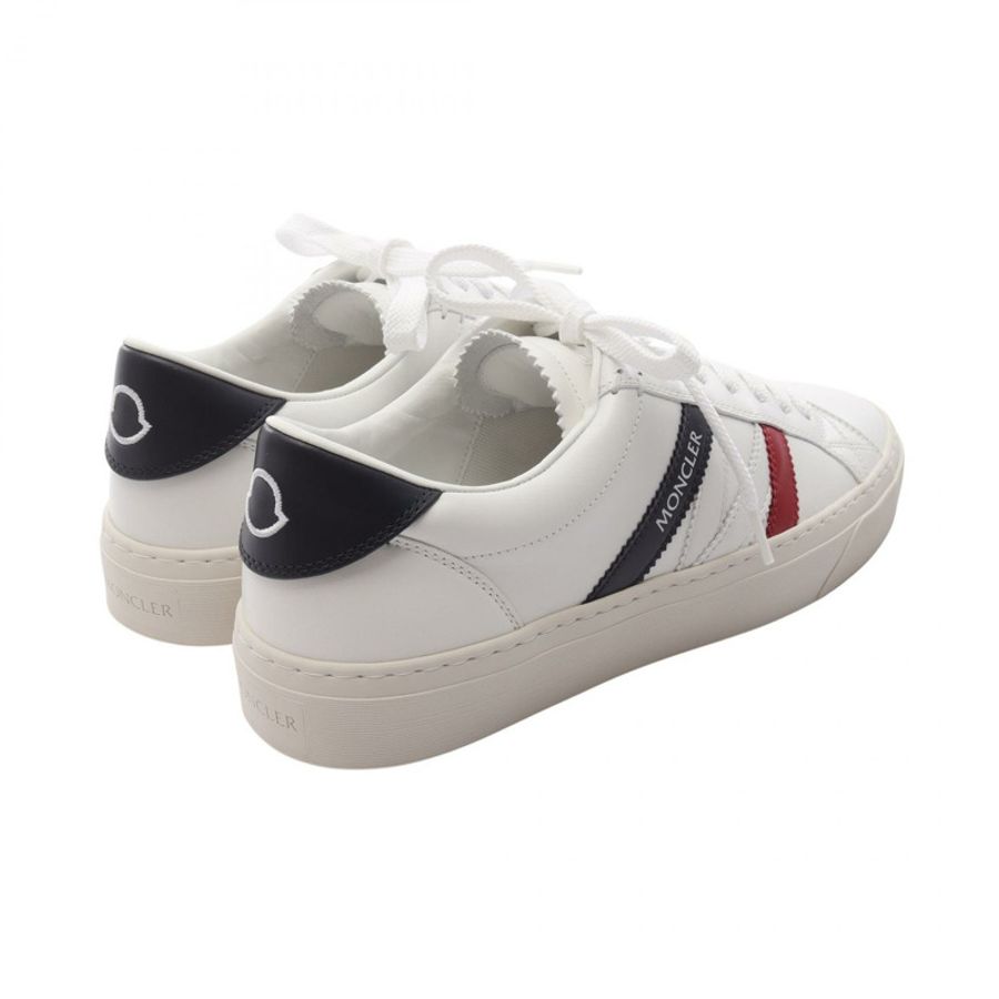 MONCLER MONACO2 運動鞋 4M00180M449600144 皮革 白色 紅色 #44 全新 男款-1