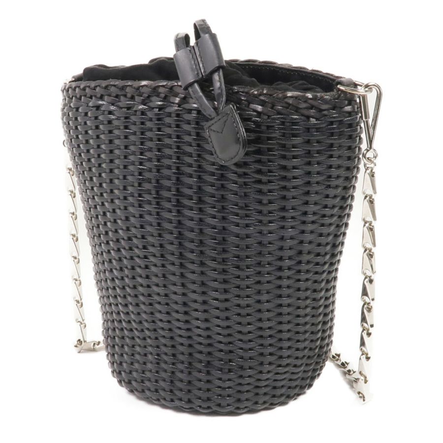 GUCCI 牛皮皮革Chain Shoulder Bag銀扣鏈帶肩背袋-2