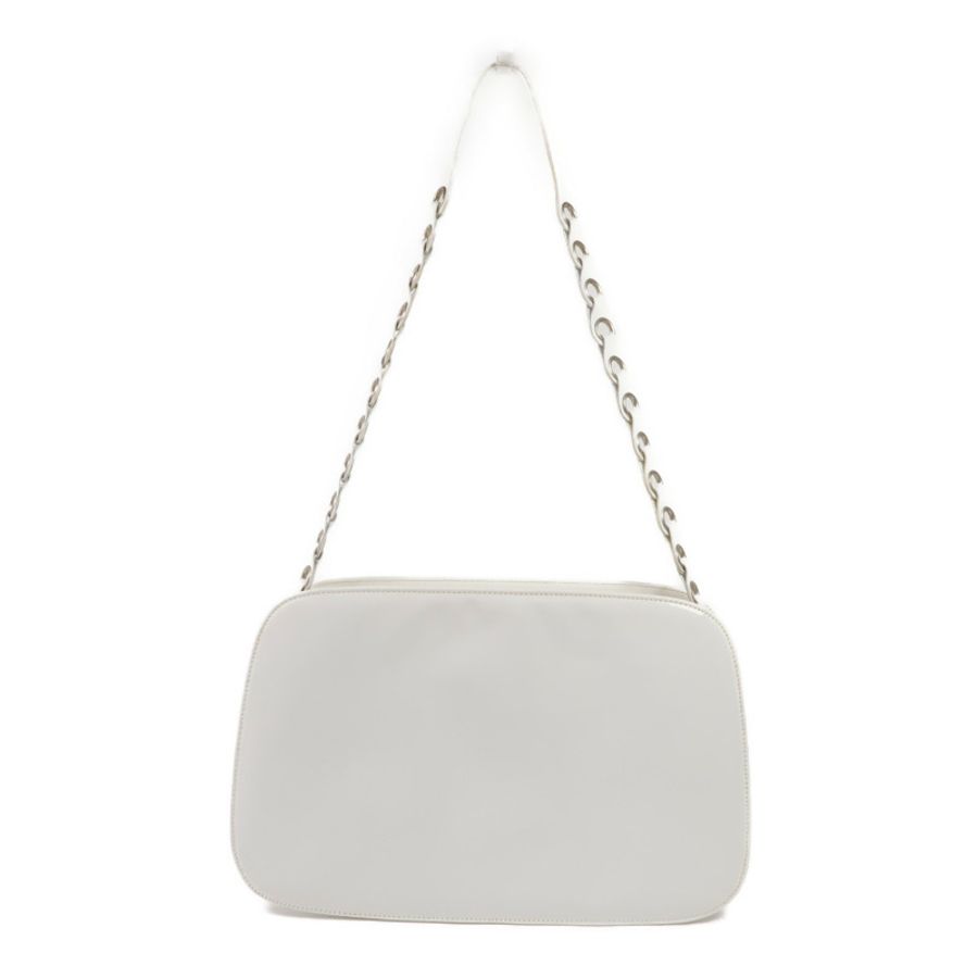 PRADA 漆皮皮革Shoulder Bag銀扣肩背袋-1