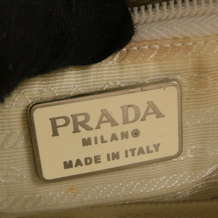 PRADA 漆皮皮革Shoulder Bag銀扣肩背袋-13