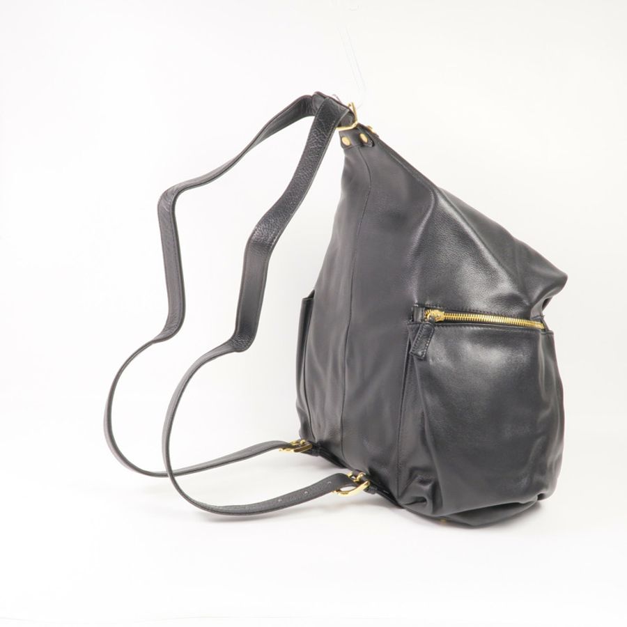 VERSACE 牛皮皮革Backpack金扣背包-4