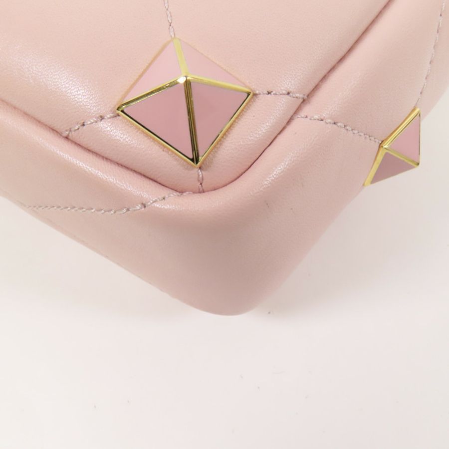 Valentino 羊皮皮革Rockstud金扣手挽肩背兩用袋-12