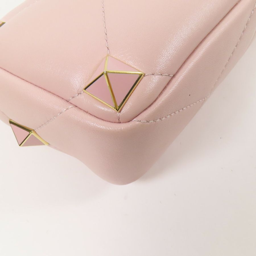Valentino 羊皮皮革Rockstud金扣手挽肩背兩用袋-14