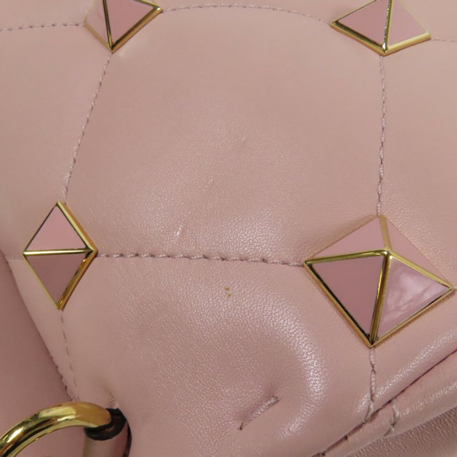 Valentino 羊皮皮革Rockstud金扣手挽肩背兩用袋-15