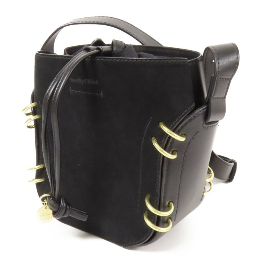 SEE BY CHLOE 牛皮皮革/麂皮皮革Shoulder Bag金扣肩背袋-2