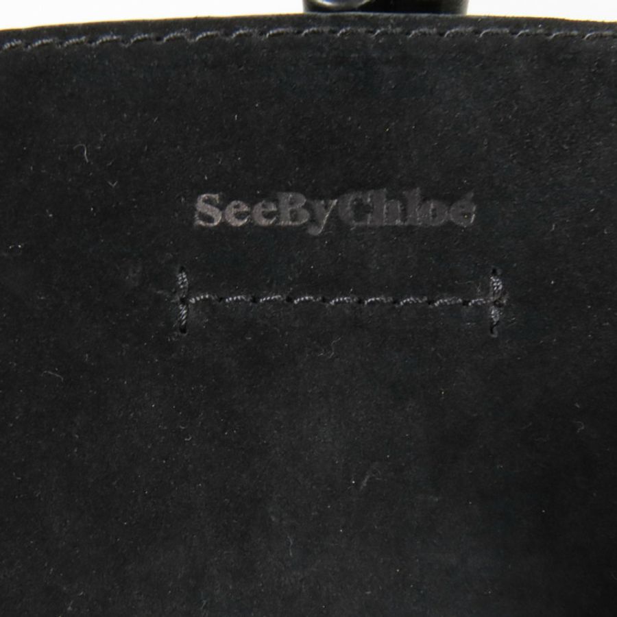SEE BY CHLOE 牛皮皮革/麂皮皮革Shoulder Bag金扣肩背袋-8