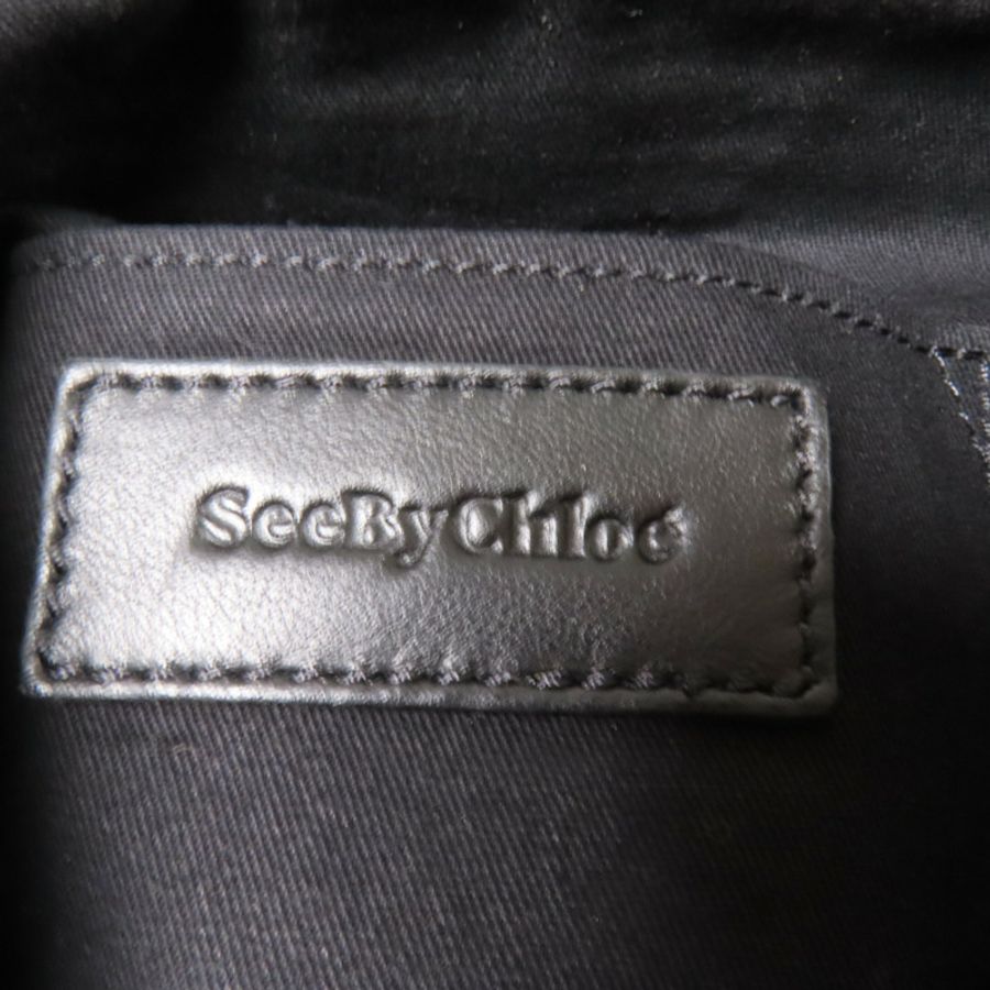 SEE BY CHLOE 牛皮皮革/麂皮皮革Shoulder Bag金扣肩背袋-9
