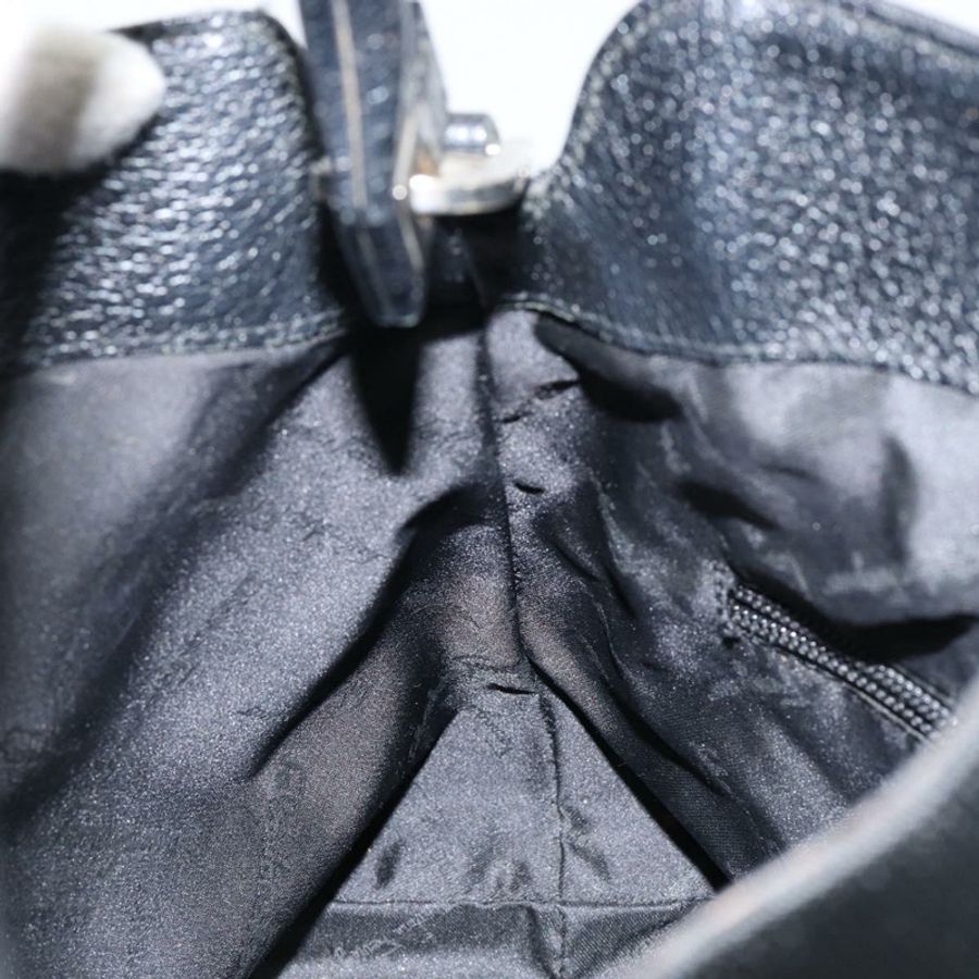 【日本直送】Salvatore Ferragamo 尼龍皮革手提包 黑色 銀色 正品 148177-17