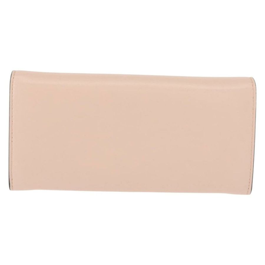 【日本直送】FENDI 長版皮夾 皮革 粉紅色 金色 正品 148474-1