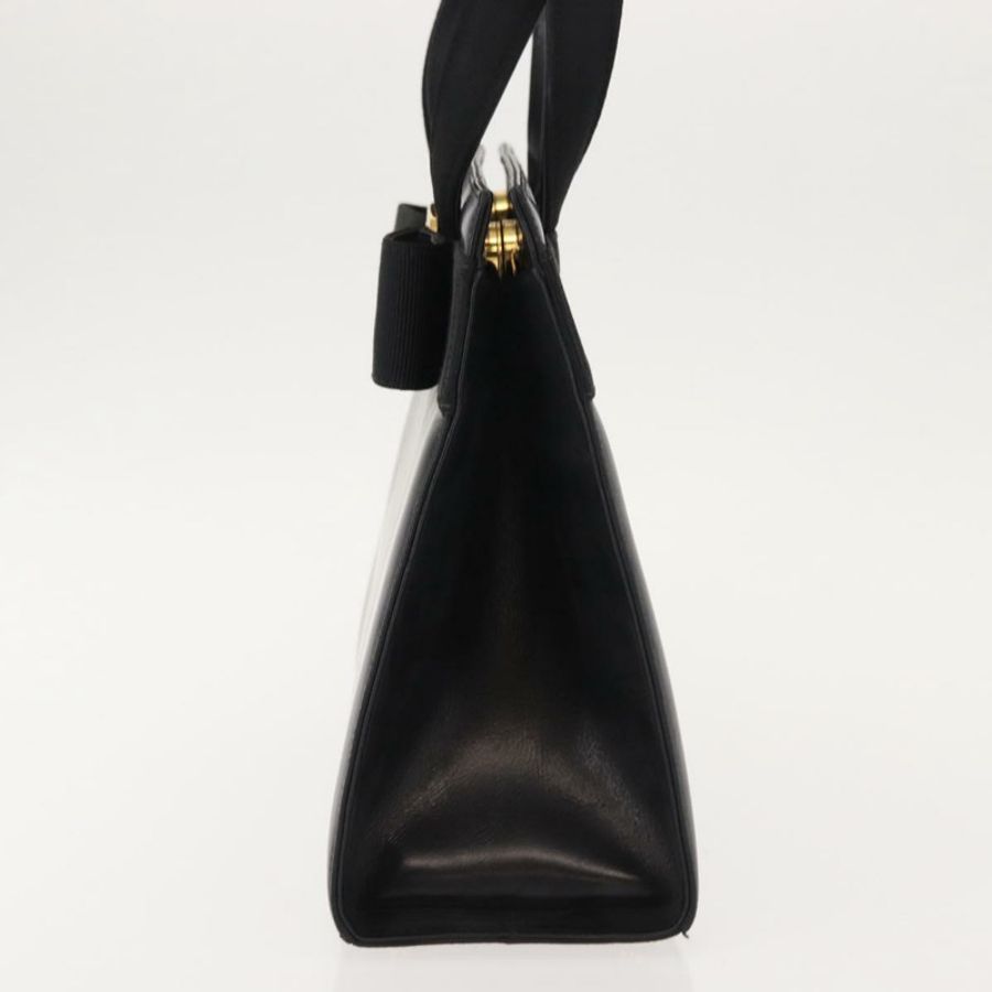 【日本直送】Salvatore Ferragamo Vala 手提包 皮革 黑色 金色 正品 148890-2