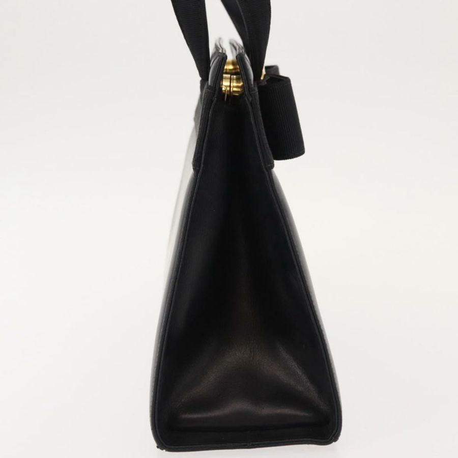 【日本直送】Salvatore Ferragamo Vala 手提包 皮革 黑色 金色 正品 148890-3