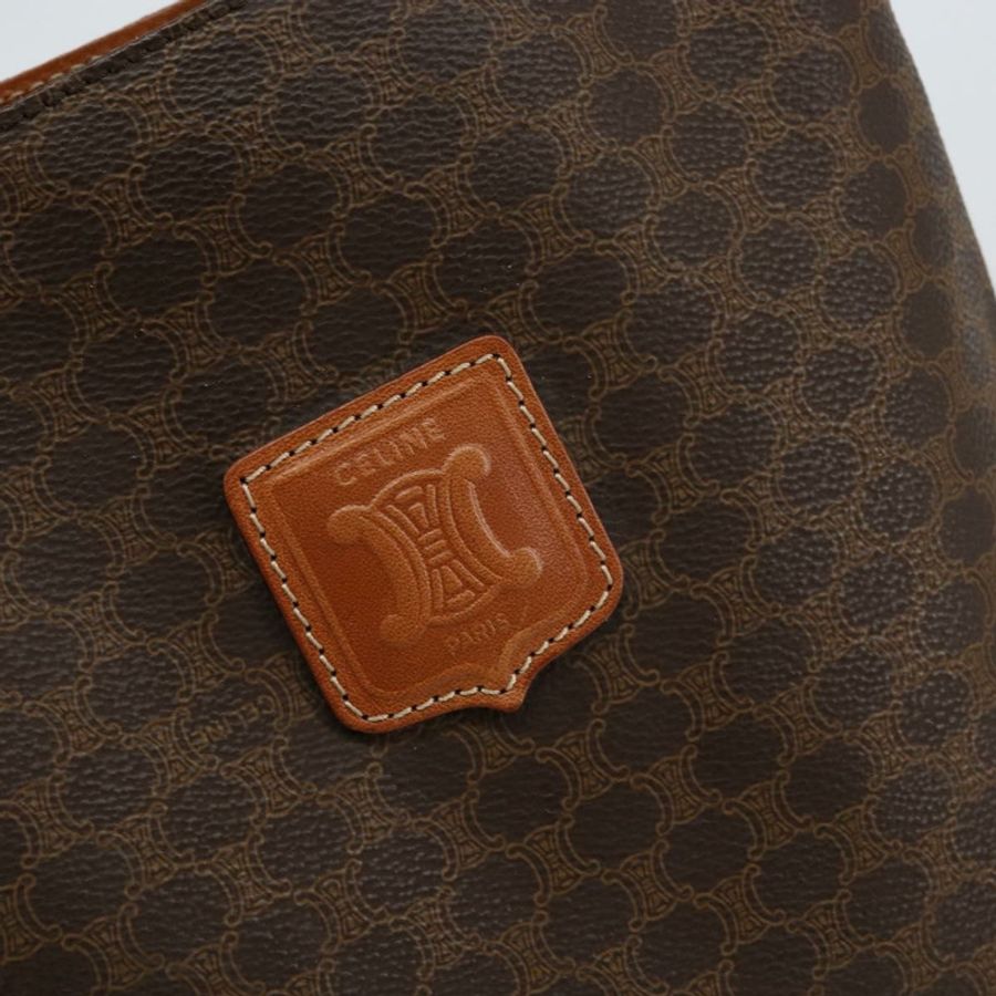 【日本直送】CELINE Macadam帆布手提包 PVC皮革 棕色 金色 正品 148902-9
