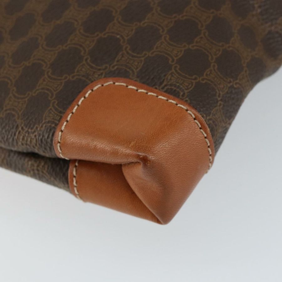 【日本直送】CELINE Macadam帆布手提包 PVC皮革 棕色 金色 正品 148902-13