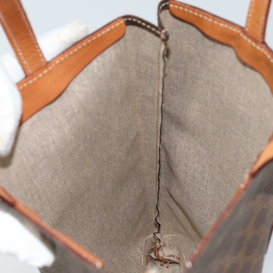 【日本直送】CELINE Macadam帆布手提包 PVC皮革 棕色 金色 正品 148902-16