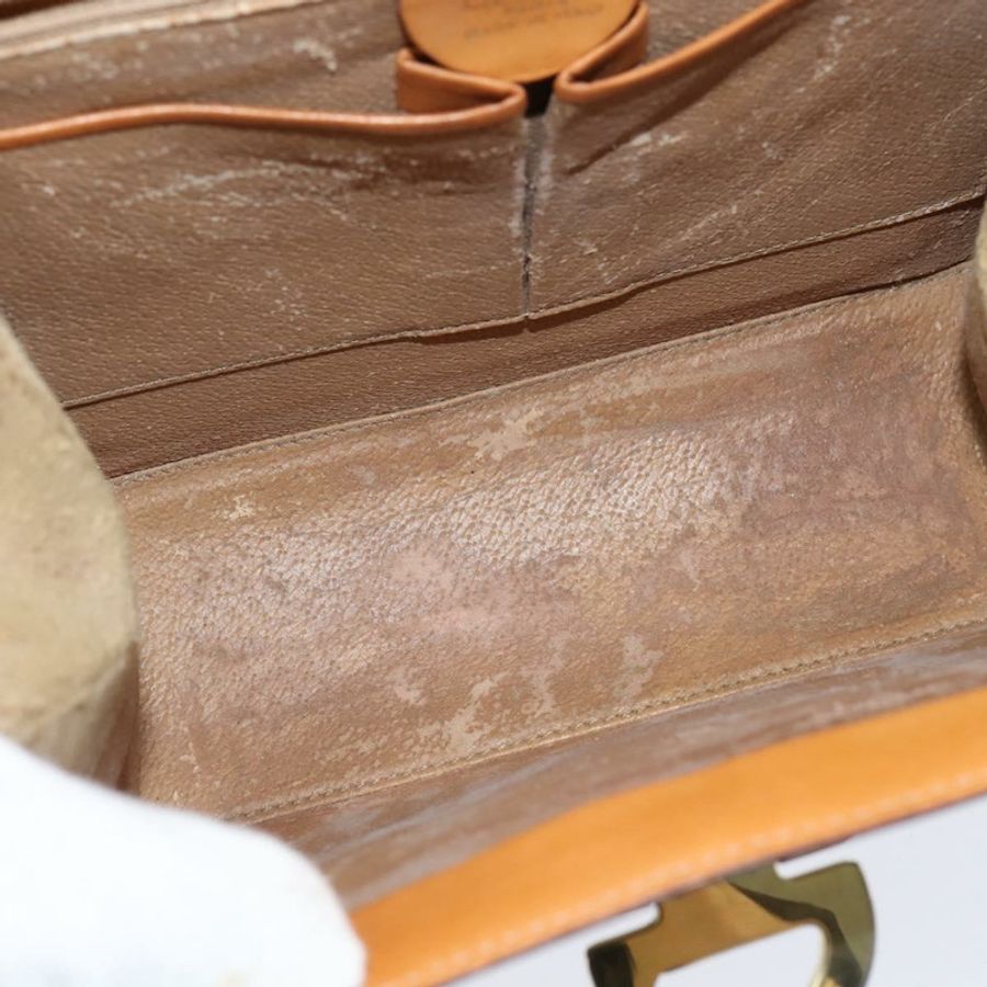 【日本直送】CELINE Macadam帆布手提包 PVC皮革 2way Brown Gold Auth 150512-10