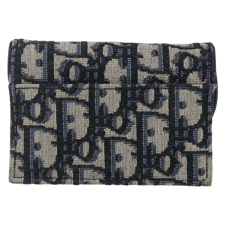 【日本直送】Christian Dior Trotter帆布馬鞍形零錢包卡包 海軍藍 正品 147559-1
