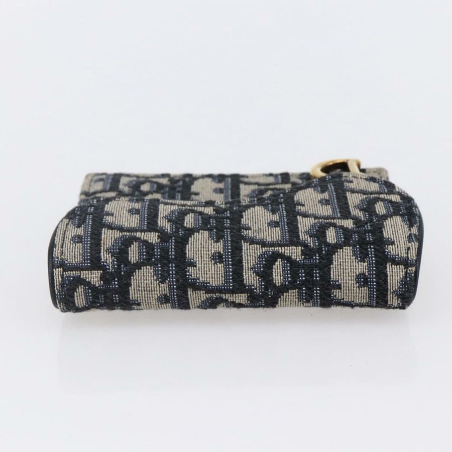 【日本直送】Christian Dior Trotter帆布馬鞍形零錢包卡包 海軍藍 正品 147559-4