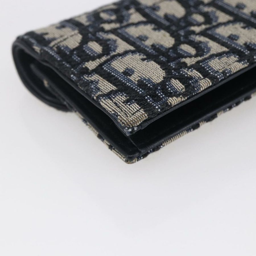 【日本直送】Christian Dior Trotter帆布馬鞍形零錢包卡包 海軍藍 正品 147559-15