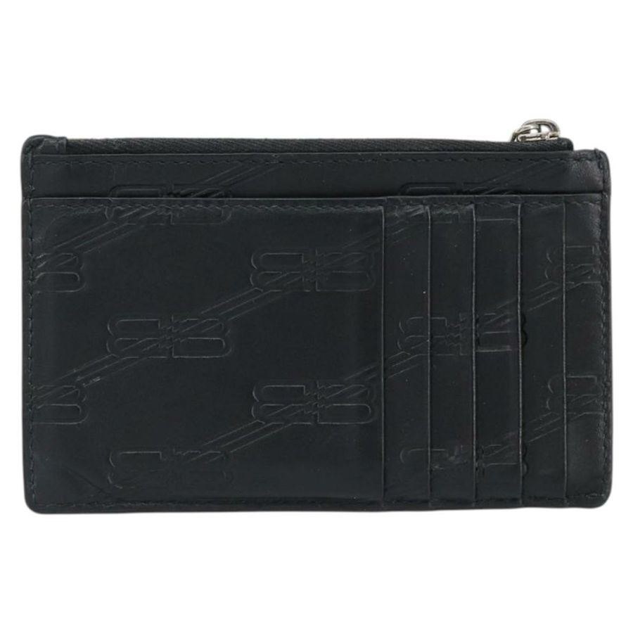 【日本直送】BALENCIAGA 黑色皮革卡包 717784 正品編號 146092-1