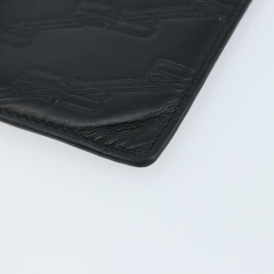 【日本直送】BALENCIAGA 黑色皮革卡包 717784 正品編號 146092-13