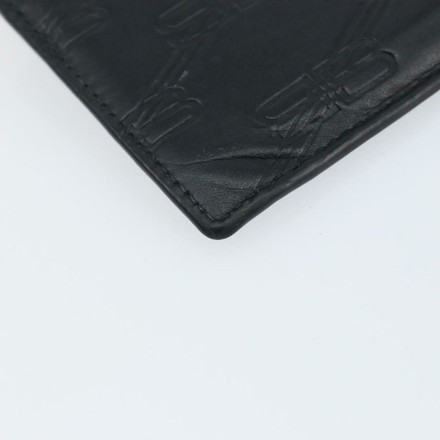 【日本直送】BALENCIAGA 黑色皮革卡包 717784 正品編號 146092-15