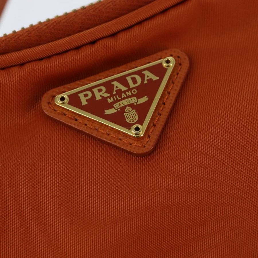 【日本直送】PRADA 單肩包 尼龍 橙色 金色 正品 149289-18