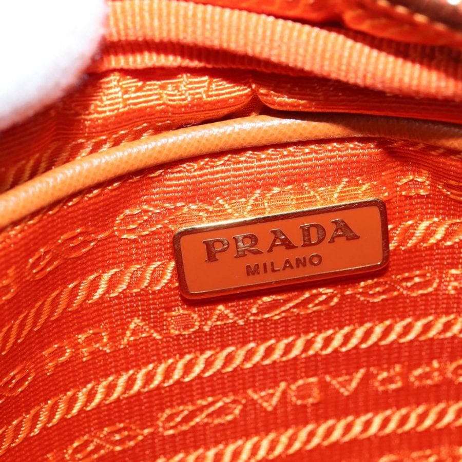 【日本直送】PRADA 單肩包 尼龍 橙色 金色 正品 149289-19