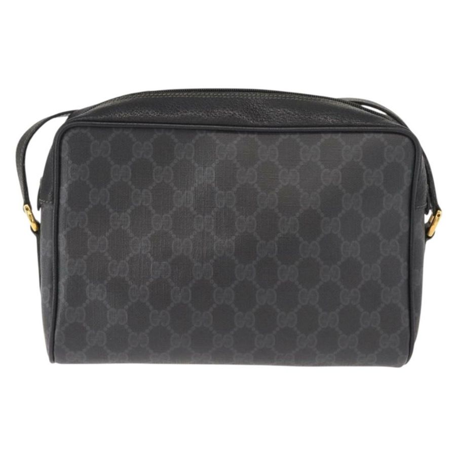 【日本直送】GUCCI GG Supreme Web Sherry Line 手提包 PVC 黑色金色 119 02 088 正品 150341-1
