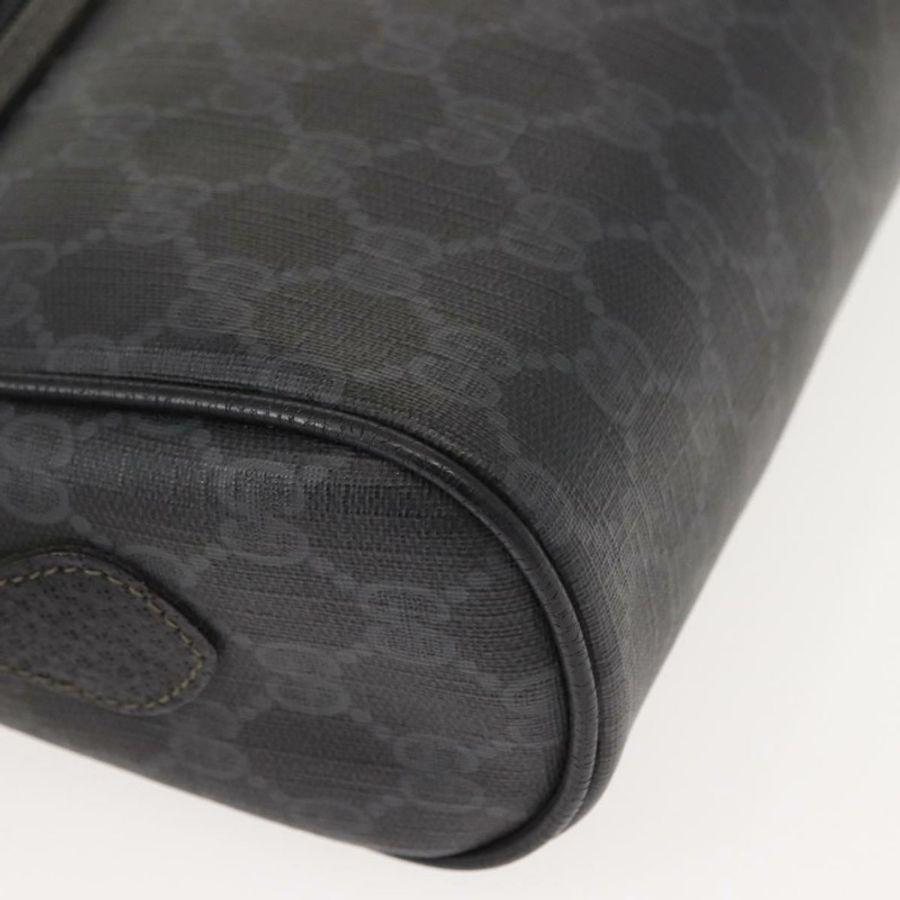 【日本直送】GUCCI GG Supreme Web Sherry Line 手提包 PVC 黑色金色 119 02 088 正品 150341-13