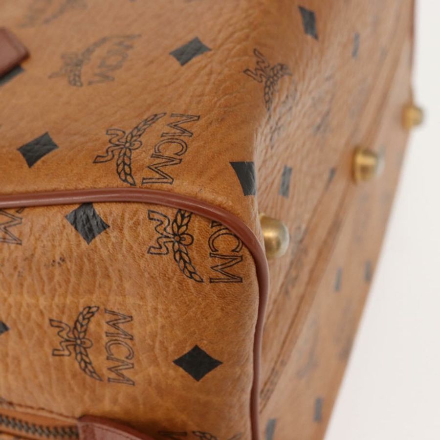 【日本直送】MCM Logoogram Vicetos 手提包 PVC 皮革 棕色 金色 正品 147887-8