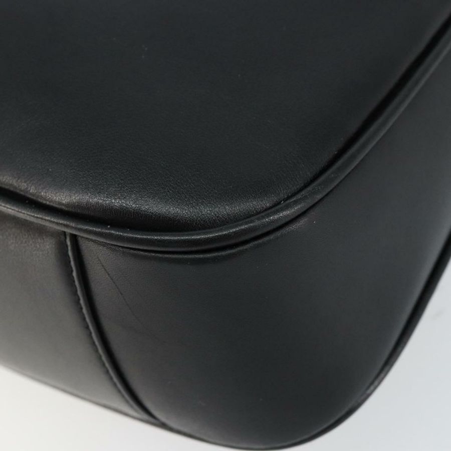 【日本直送】GUCCI 竹節肩背包 皮革 黑色 金色 001 3166 正品 150409-14