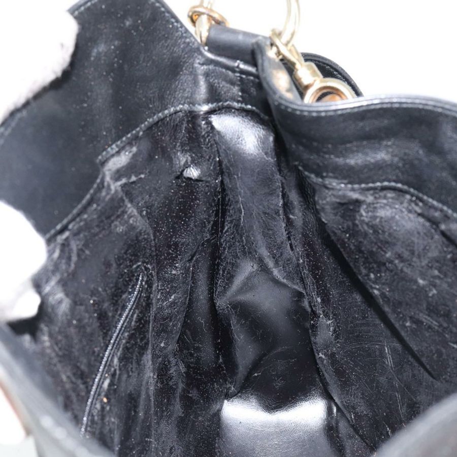 【日本直送】GUCCI 竹節肩背包 皮革 黑色 金色 001 3166 正品 150409-19