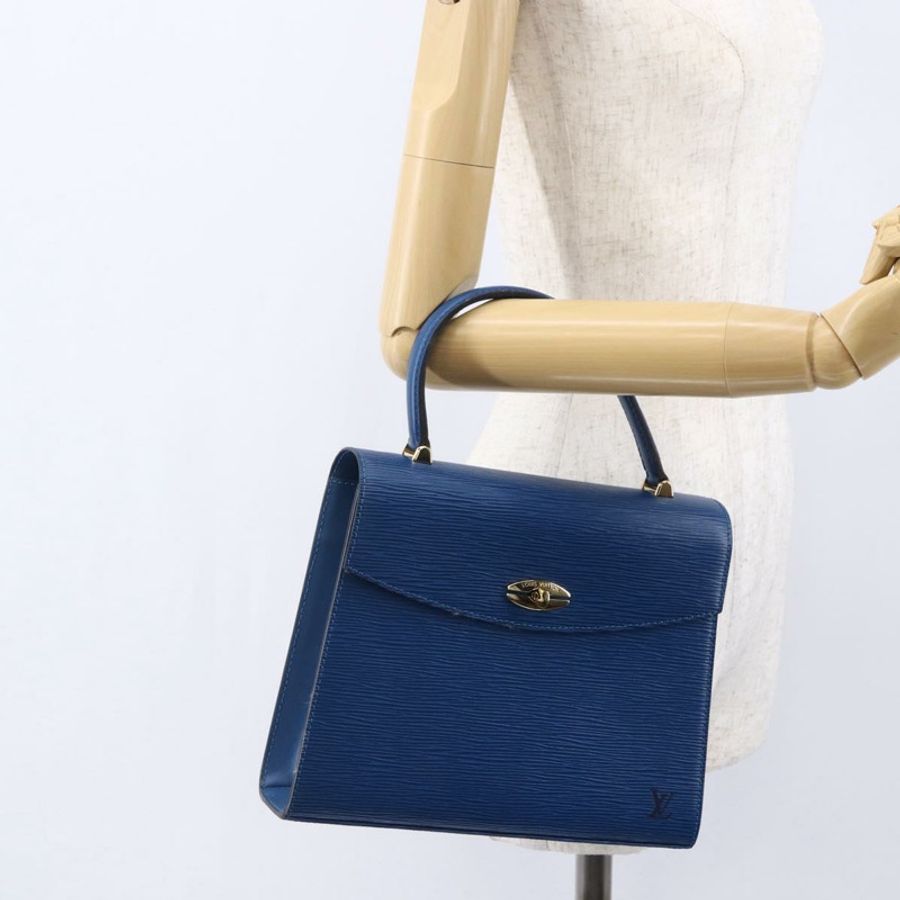 【日本直送】路易威登 Epi Malesherbes 手提包藍色 M52375 LV 正品 151090-21