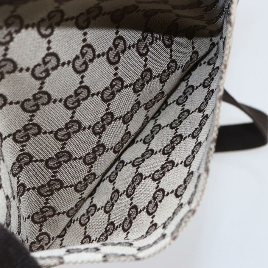 【日本直送】GUCCI GG帆布肩背包 米色 銀色 27639 正品 150997-10