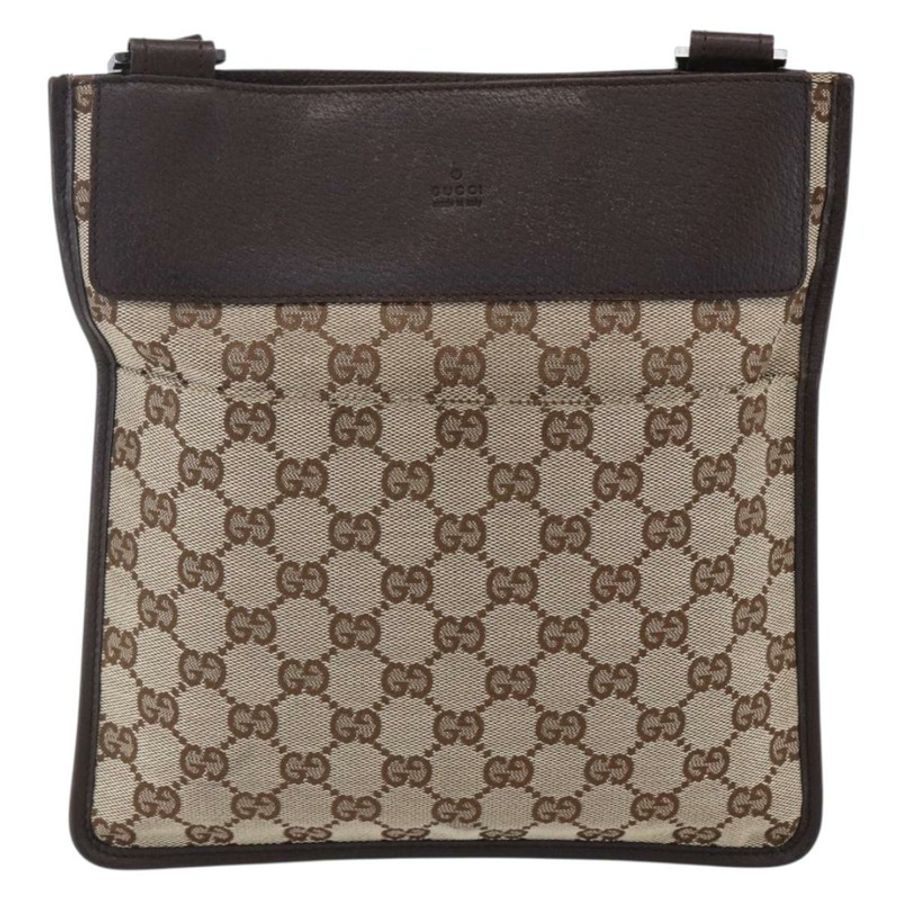 【日本直送】GUCCI GG帆布肩背包 米色 銀色 27639 正品 150997-12