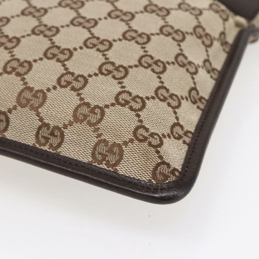 【日本直送】GUCCI GG帆布肩背包 米色 銀色 27639 正品 150997-14