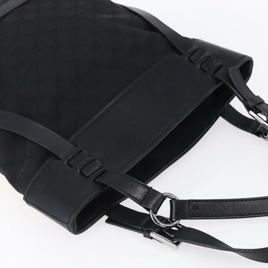 【日本直送】GUCCI GG帆布托特包 黑色 銀色 106248 正品 152026-5