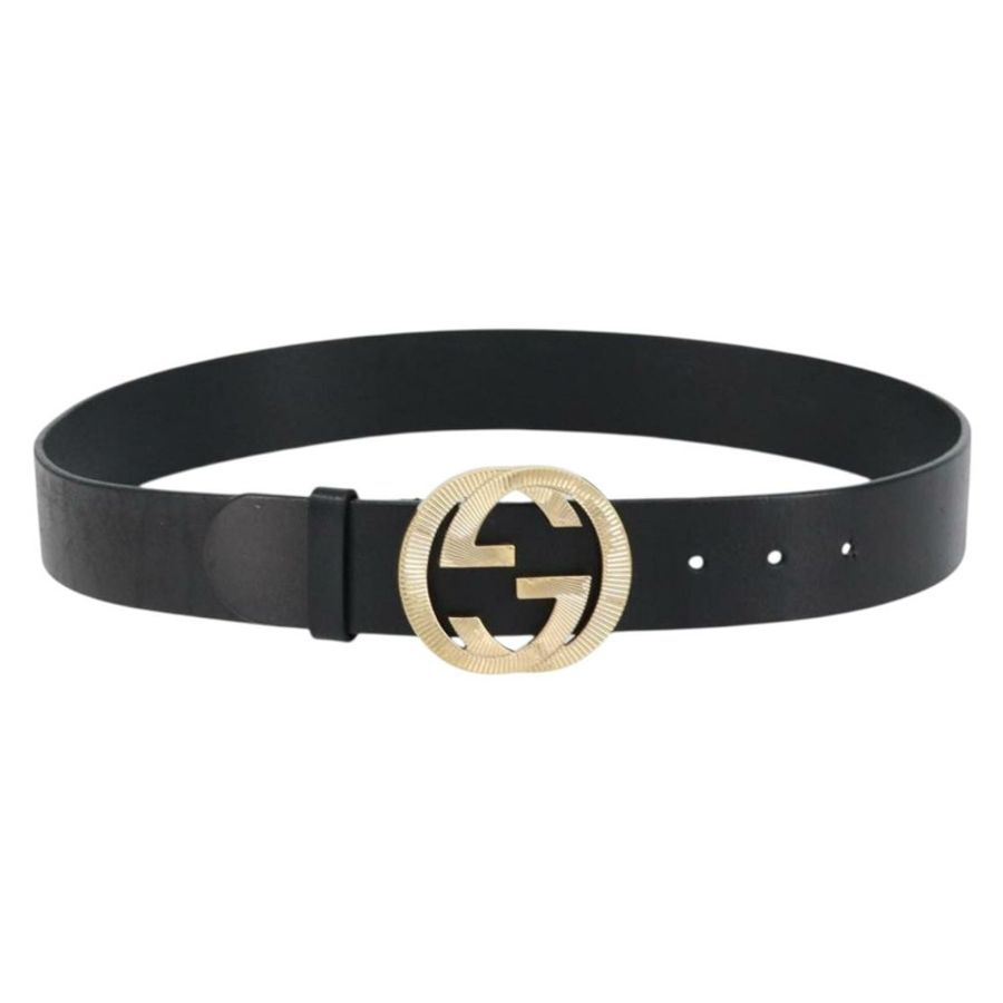 【日本直送】GUCCI 互扣式皮帶 皮革 37.4吋 黑色 金色 232849 正品號 149771-0