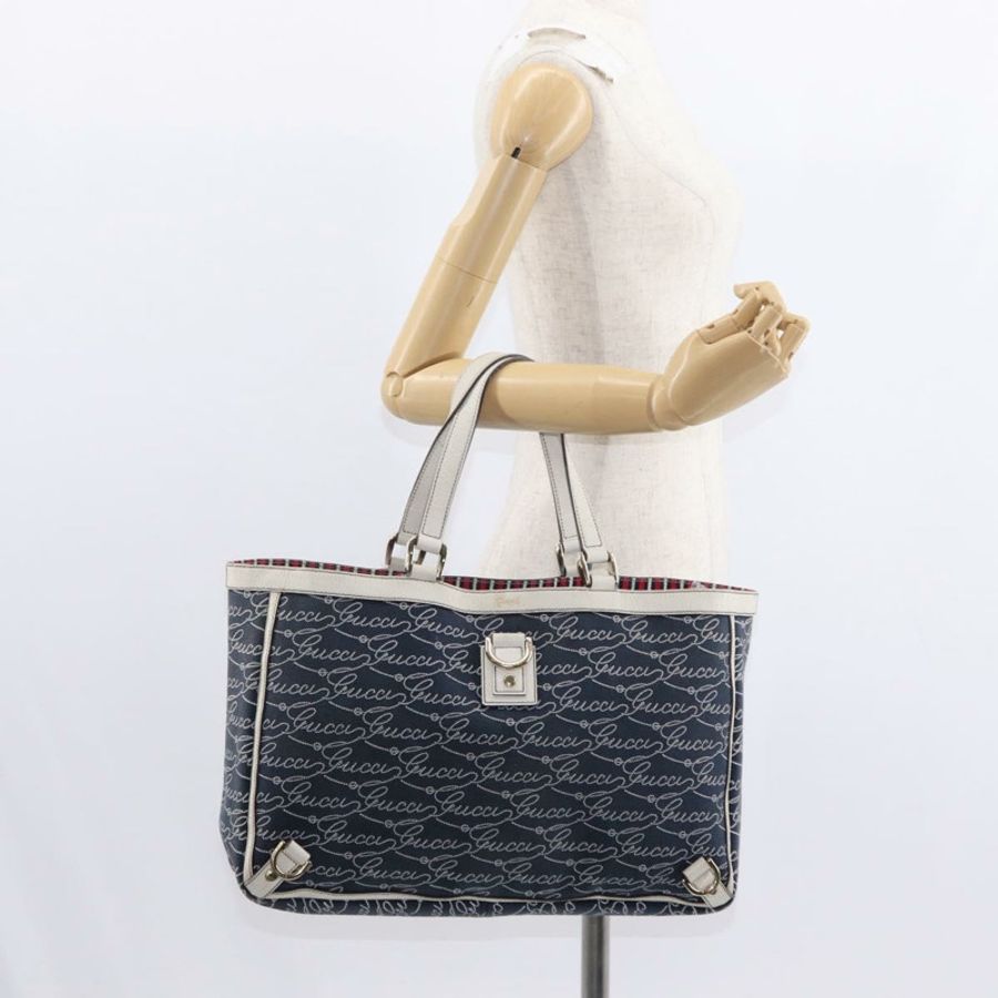 【日本直送】GUCCI Abbey 手提包 海軍藍 金色 141472 正品 152573-21