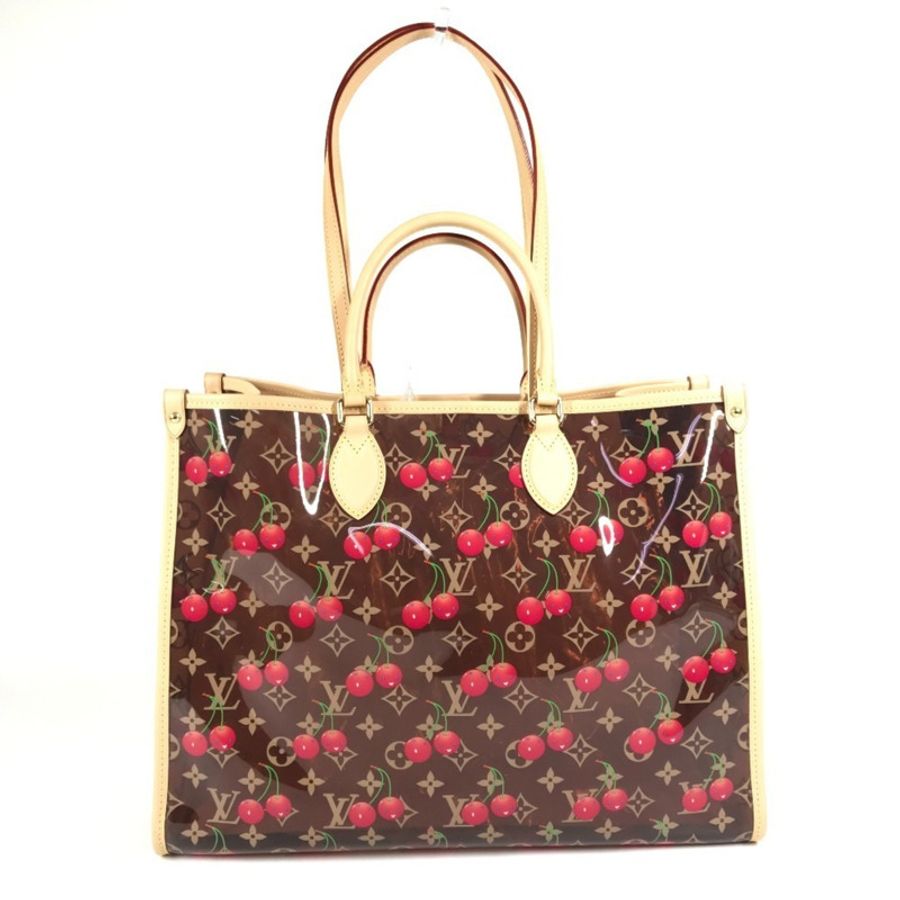 路易威登 M14306 LV x TM Monogram On the Go GM 女士棕色皮革單肩包,由村上隆設計,近全新-1