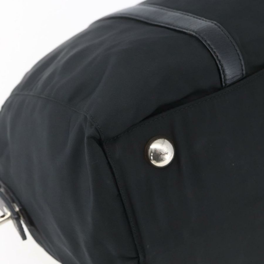 【日本直送】PRADA 尼龍手提包 黑色 銀色 正品 152947-13